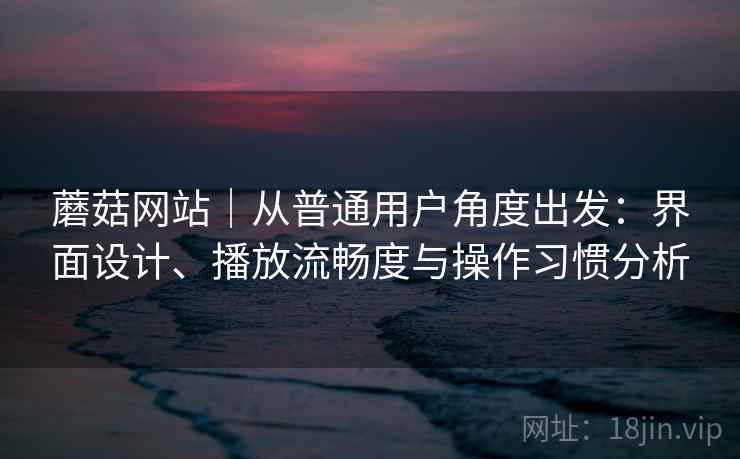 蘑菇网站｜从普通用户角度出发：界面设计、播放流畅度与操作习惯分析