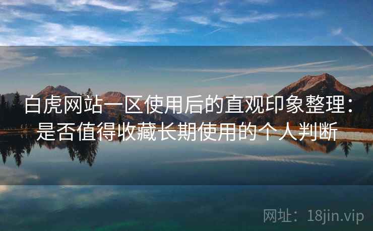 白虎网站一区使用后的直观印象整理：是否值得收藏长期使用的个人判断