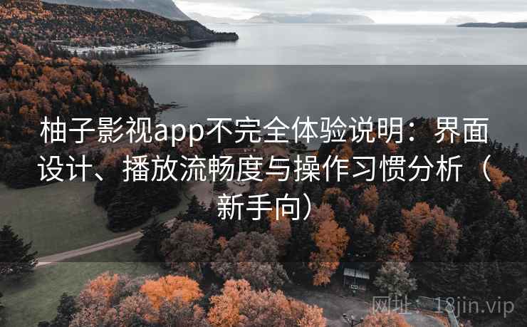 柚子影视app不完全体验说明：界面设计、播放流畅度与操作习惯分析（新手向）