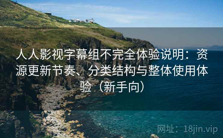 人人影视字幕组不完全体验说明：资源更新节奏、分类结构与整体使用体验（新手向）
