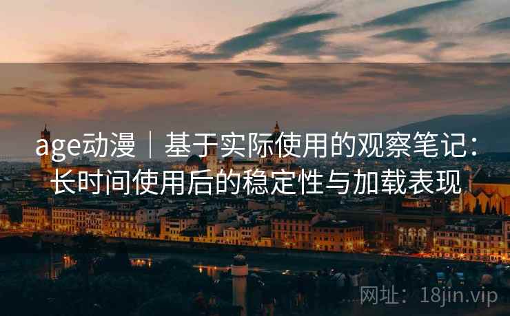age动漫｜基于实际使用的观察笔记：长时间使用后的稳定性与加载表现