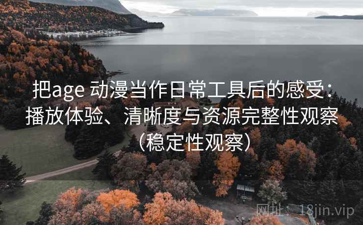 把age 动漫当作日常工具后的感受：播放体验、清晰度与资源完整性观察（稳定性观察）